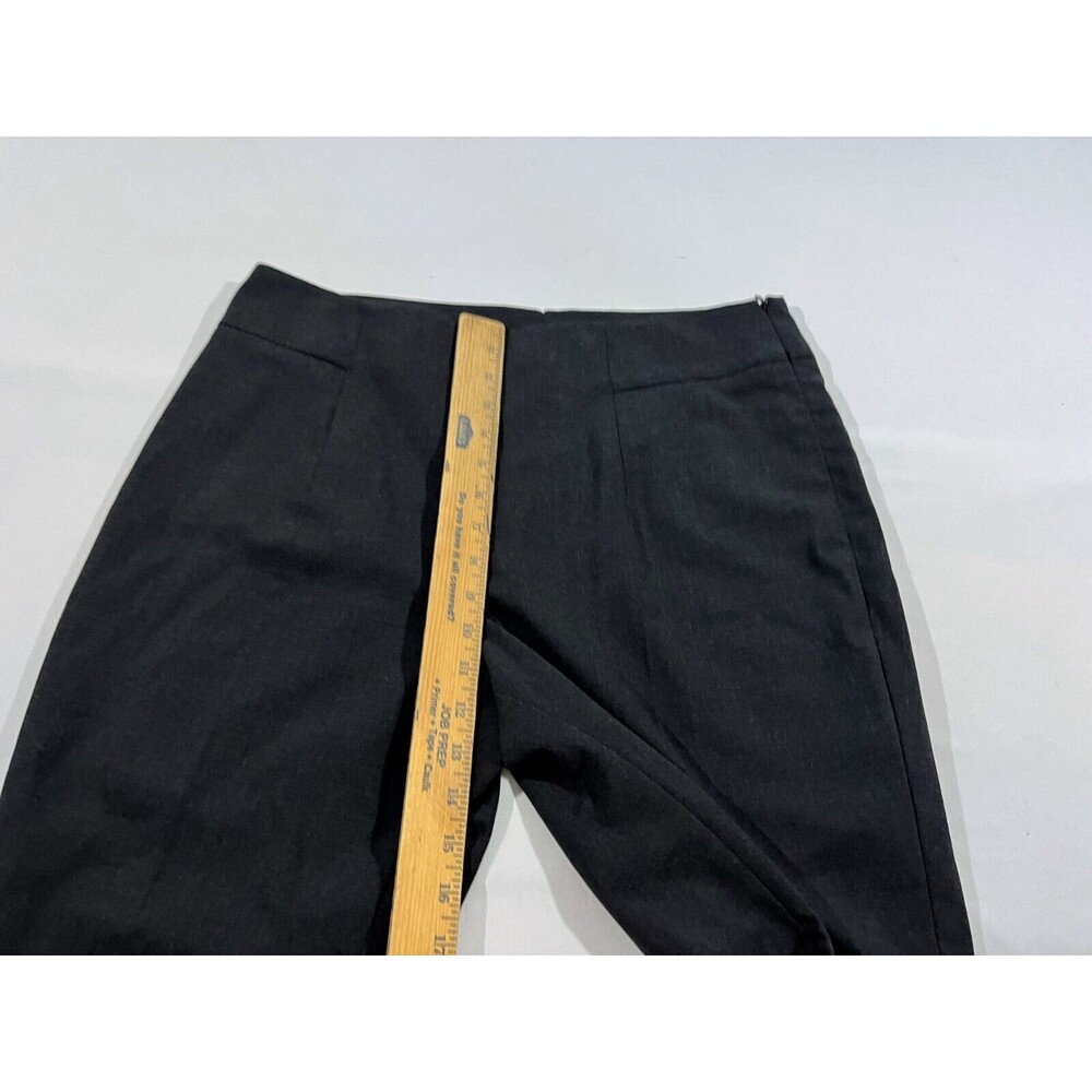Akris Pants Womens US Sz 12 Black Wool Dress Trousers Career Wide Leg - Picture 5 of 10